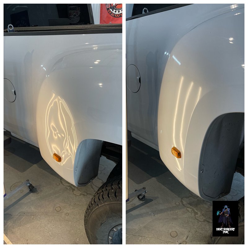 Professional paintless dent repair technician working on vehicle in Bethlehem PA